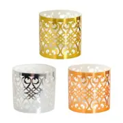 50Pcs Hollow Pattern Napkin Buckle Elegant Napkin Holder Home Dinner Table Decor