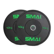 SMAI HD Bumper Plates (Pair) - 10kg - Black
