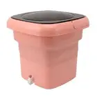 AU Foldable Washing Machine Mini Portable Bucket Laundry Washer With Black Lid F