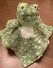 Mary Meyer Baby Frog Security Blanket Lovey Soft Plush Reverse Satin 12” X 12”