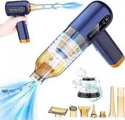 [Musclez] Car Vacuum Cleaner, 15000PA Mini Portable Handheld Car Vacuum Rechargeable Dust Buster, Wireless Air Blower, LED Display Powerful Cordless Vacuum Cleaner for Home Pet Hair Office(Blue)