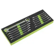 Sealey Ratchet Combination Spanner Set 12pc Metric S0634
