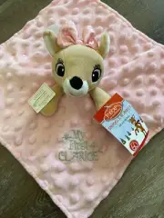 RUDOLPH THE RED-NOSE REINDEER new Clarice Pink Security Blanket~Rattle~Lovey~NWT