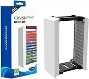 SOONHUA Game Storage Tower Stand Game Box Storage Rack 12 Games Disc Holder Storage Shelf for PS5 Game Discs