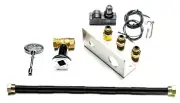 Battery Spark Ignition Kit Ball Valve & Non-Whistle Flex Line Fire Pit Fireplace