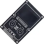 Speaker Junction Box - Double 4-Core Socket Wiring Board - Aluminum Alloy Terminal Binding Post, Subwoofer Audio Accessories