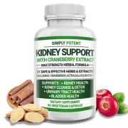 Simply Potent Kidney Support - Cranberry, Astragalus, Stinging Nettle, Uva Ursi