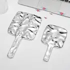 Retro Style Liquid Shape Square Mirror Mini Hand-Held Desktop Cosmetic Mirror