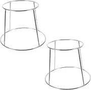 2pcs Double Stainless Steel Seafood Display Rack Serving Plate Holder for Oysters Shrimp and Crab Towers for Buffets and Self Service Restaurants