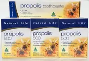 Natural Life 3 X Propolis 500mg + Free Propolis Toothpaste | 365 capsules x 3pk