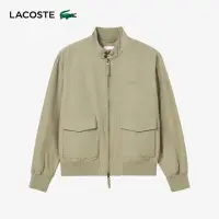 在飛比找momo購物網優惠-【LACOSTE】男裝-簡約素色大口袋拉鍊夾克(卡其色)