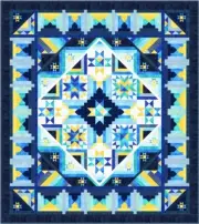 Dawns Light - 95" X 107" Blue Yellow White Essentials Queen Size Quilt Top&Bind