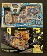 Pokemon TCG Pikachu and Zekrom-GX Tag Team Premium Collection & Lucario VSTAR