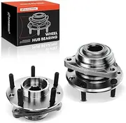 A-Premium 2 x Front Wheel Bearing and Hub Assembly with 5-Lug Compatible with Chevrolet Corvette, S10, Buick Riviera, Cadillac Eldorado, Seville, GMC S15, Olds Toronado, 4WD Only