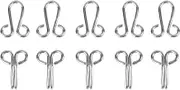 10 Pcs Fur Coat Hook Fasteners Iron Hook and Eyes Clasps for Sewing DIY Craft Underwear Sweater Over Coat (Fixed with 2.8CM Diameter Bright White Collar Hook)