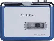 Cassette to MP3 Converter,Portable Bluetooth Cassette Recorder Player Audio M...