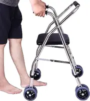 Rollator Walker for Seniors, Lightweight Foldable All Terrain Rolling Walker with Padded seat,Medical Walking Mobility Aid, Portable Mobility Aid for Elderly Disabled