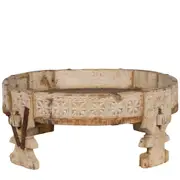 Belle Vintage Indian Grinder Table