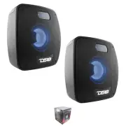 Pair of DS18 TLV6 6.5" Amplified Bluetooth & TWS LED Self Powered Party Speaker