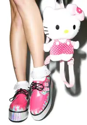[T.U.K.] Pretty Pink Paint Bucket Hello Kitty Creepers