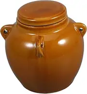 [ASAKKURA] 1Pc Ceramic Pickle Jar for Food Storage Vintage Style Porcelain Container for Dried Foods Pickled Vegetables Beans Home Decoration Capacity