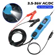 3.5-36V LCD Car Circuit Tester LED Electrical Test Pen with Probe Alligator Clip
