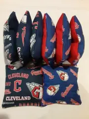 8 Cornhole Bag Set Corn Hole Cleveland Guardians BL/BL
