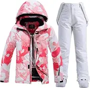 [Bciopll] Women's Ski Jackets and Pants Set Snowsuit Winter Warm Snowboarding Ski Suits
