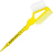 TENOL Hair Dye Brush Comb with Graduated Scale Hair Color Brush Angled Tint Brushes for Hair Salon Women Household, Yellow