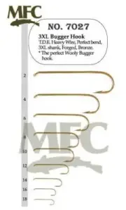 Montana Fly Company (MFC) Fly Tying Hooks: 7027 Series