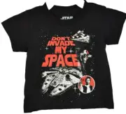 Star Wars Kids 2T Black Dont Invade My Space Mad Engine Short Sleeve T-Shirt New