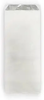 White Foil Bags - 100mm - 40mm Gusset - Packet(250) - Takeaway, Food Packaging - Kent Paper