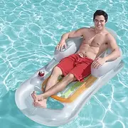 Floating Bed Inflatable Pool Float Summer Outdoor Inflatable Beach Swimming Pool Float Water LoungerPortable Inflatable ReclinerComfortable Floating Bed Float