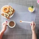 Clear Plastic Dining Table Placemats Nonslip Mats for Kitchen and Prof"