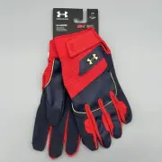 UNDER ARMOUR UA HARPER BASEBALL ‘USA’ BATTING GLOVES 1385421-410 MEN’S SZ LARGE