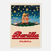 Galrie Barilla Parma Star Gazing Vintage Poster Framed Art Print for Home Decor, Poster Only, A4 21 x 30cm (8 x 12inch)