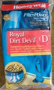 Dirt Devil Upright Vac Bags Type D Vacuum Cleaner Allergen Micro Filter 3 Bags