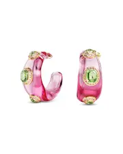 Swarovski Dulcis Multicolor Crystal Medium Hoop Earrings