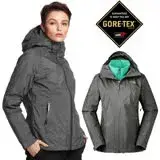 【The North Face】女新款 GORE-TEX 防風防水透氣兩件式風帽外套.羽絨/3KTP 瀝灰/薄荷藍 N