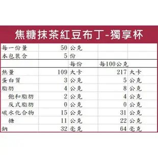 焦糖抹茶紅豆布丁蛋糕│獨享杯│手工紅豆餡不死甜+吃得到顆粒│滑嫩布丁x綿密抹茶蛋糕 經典熱銷│穀王烘焙