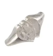 Silver Tone Letter "D" Initial Adjustable Size Ladies Ring