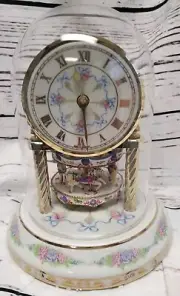 Vtg The Franklin Mint 150th Anniversary Carousel Clock Dentzel Porcelain GERMANY
