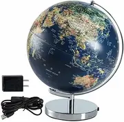 12 Inch LED Lighted World Globe - Educational Desktop Geography Globe for Office Decor(10ina)