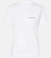 [Victoria Beckham] Victoria Beckham Logo cotton jersey T-shirt AU 14 white