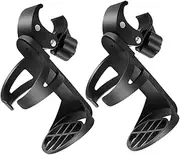 POPETPOP 2pcs Cup Holder for Wheelchair Rolling Cart Accessories Bike Bottle Holder Stroller to Attach Build Feature