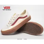 VANS STYLE 136 VR3米白紅全新生膠底硫化舒適輕便環保係列小白鞋