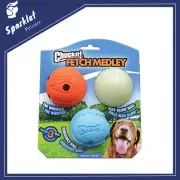 CHUCKIT! Fetch Medley Balls For Dogs Gen1 Medium 6cm (3 Pack)