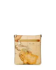Alviero Martini Prima Classe World Map Print Crossbody Bag Women Beige