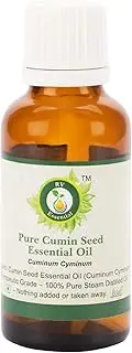 Cumin Seed Essential Oil | Cuminum Cyminum | For Skin | Cumin Seed Oil | 100% Pure Natural | Steam Distilled | Therapeutic Grade | 100ml | 3.38oz By R V Essential