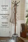 Solid Wood Coat Rack Stand Natural Cast Iron Hooks And Base Freestanding 70 x 20